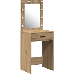 Table de maquillage avec lumières led Chêne artisanal 50x41x135 cm Vidaxl