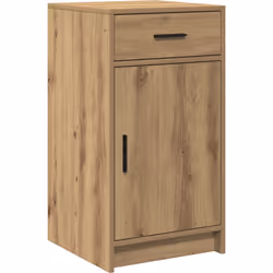 Ce meuble de rangement compact en chêne artisanal combine fonctionnalité et style. Sa texture lisse et son look simple ajoute ...