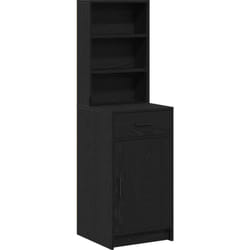 Armoire haute en chêne noir - 40x41x135 cm, fabriquée en bois d'ingénierie Vidaxl