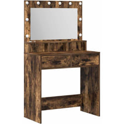 Coiffeuse Chêne Fumé 79 X 41 X 135 Cm Bois D'Ingénierie Vidaxl
