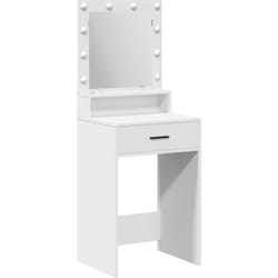Vidaxl - Coiffeuse avec des lumières led, blanche - 50x41x135 cm