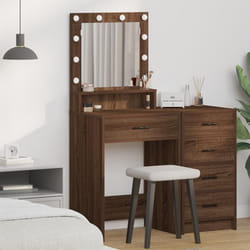 Coiffeuse Chêne Marron 50 X 41 X 135 Cm Bois D'Ingénierie Vidaxl
