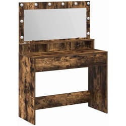 Coiffeuse Chêne Fumé 100 X 41 X 135 Cm Bois D'Ingénierie Vidaxl