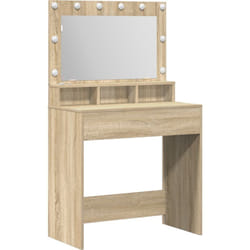 Vidaxl - Coiffeuse avec lumières led en Chêne Sonoma 79x41x135 cm
