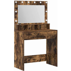 Coiffeuse Chêne Fumé 79 X 41 X 135 Cm Bois D'Ingénierie Vidaxl