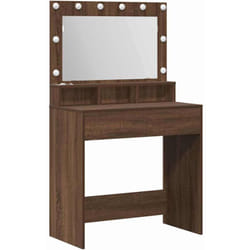 Coiffeuse Chêne Brun 79 X 41 X 135 Cm Bois D'Ingénierie Vidaxl