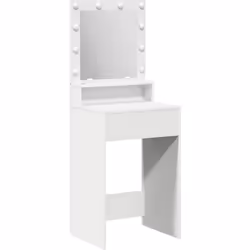 Cette table de maquillage moderne est le centre parfait de ta chambre, alliant style et fonction. Avec sa finition blanche él ...