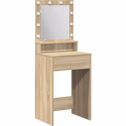 Cette coiffeuse offre une solution chic et pratique pour tous vos besoins de beauté. Son design épuré avec un miroir éclairé  ...