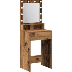 Vidaxl - Coiffeuse avec led - Vieux bois, 50x41x135 cm