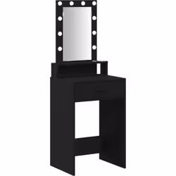 Cette coiffeuse moderne combine style et fonctionnalité, parfaite pour toute chambre actuelle. Fabriquée en bois d'ingénierie ...