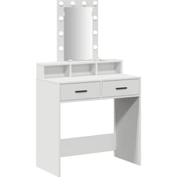 Table de Toilette Blanc 79 x 41 x 140 cm Bois d'ingénierie Vidaxl