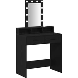 Table de Toilette Noir 79 x 41 x 140 cm Bois d'ingénierie Vidaxl