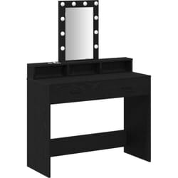 Table de Toilette Noir 100 x 41 x 140 cm Bois d'ingénierie vidaXL