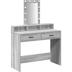 Vidaxl - Table de maquillage avec lumières led Gris Sonoma 100x41x140 cm