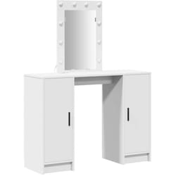 Table De Toilette Blanc 102 X 33 X 135 Cm Bois D'Ingénierie Vidaxl