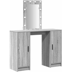 Table De Toilette Gris 102 X 33 X 135 Cm Bois D'Ingénierie Vidaxl