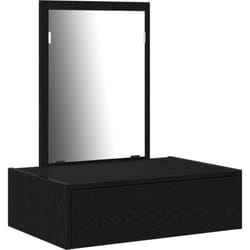 Table de Maquillage Murale Chêne Noir 60x40x70 cm Vidaxl