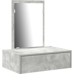Table de maquillage murale gris béton 60x40x70 cm Vidaxl