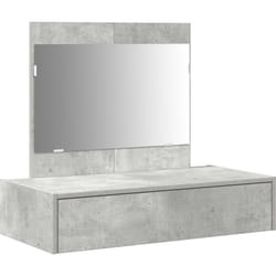 Table de maquillage murale Gris béton 83x40x70 cm Vidaxl