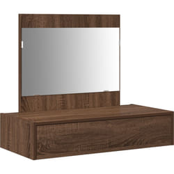 Table de Maquillage Murale Chêne Marron 83x40x70 cm Vidaxl
