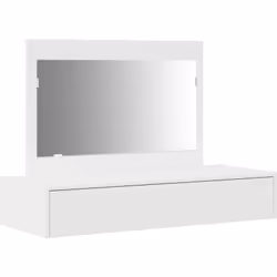 Cette table de maquillage murale est un bon mix entre style moderne et praticité, parfait pour n'importe quelle chambre ou co ...