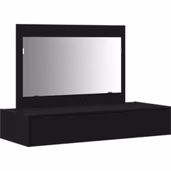 Cette table de maquillage murale allie design moderne et praticité, ajoutant une belle touche à toute chambre ou coin toilett ...