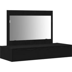 Vidaxl - Table de maquillage murale en chêne noir, 100x40x70 cm