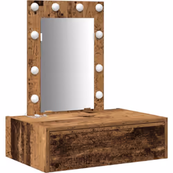 Cette table de maquillage murale combine joliment le charme rustique et une fonction pratique, c'est un must pour toute chamb ...