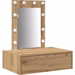 Cette table de maquillage murale allie modernité et praticité, un excellent choix pour toute chambre ou espace de toilettage. ...