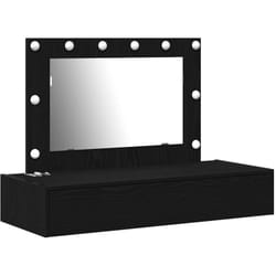 Table De Toilette Noir 100 X 40 X 70 Cm Bois D'Ingénierie Vidaxl