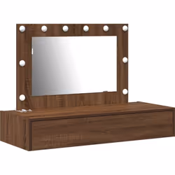 Cette table de maquillage moderne mixe design épuré et praticité, avec une esthétique simple et une bonne utilité au quotidie ...