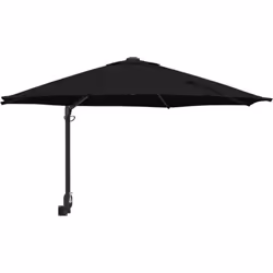 Ce grand parasol rond te donne beaucoup d'ombre à l'extérieur—super pour des retrouvailles ensoleillées sur ton balcon ou dan ...
