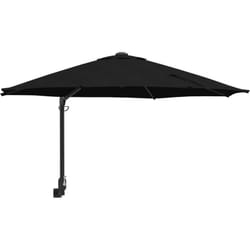 Parasol mural noir 250 cm Vidaxl