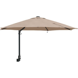 Vidaxl - Parasol mural avec LEDs taupe 248 cm