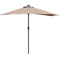 Parasol de jardin Taupe 294 x 150 x 223 cm tissu Vidaxl