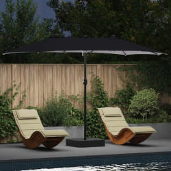 vidaXL Parasol de jardin Anthracite 385 x 209 x 244 cm tissu