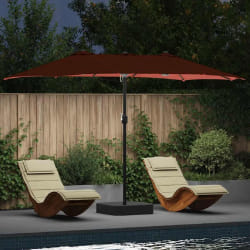 vidaXL Parasol de jardin Couleur terre cuite 385 x 209 x 244 cm tissu
