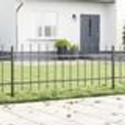 vidaXL Clôture de jardin avec sommet en pointe gris de 5,1x0,6 m en acier