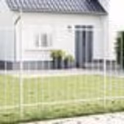 vidaXL Clôture de jardin avec sommet en lance blanche, 5,1x1,5 m en acier