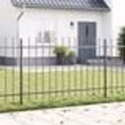 vidaXL Clôture de jardin avec pointe de lance grise 8,5 x 1 m en acier