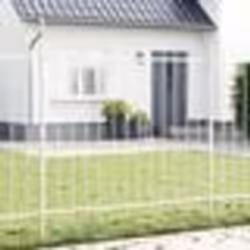 vidaXL Clôture de jardin blanche avec sommet en arc - 8,5x1,5 m acier
