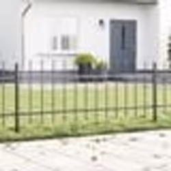 vidaXL Clôture de jardin , pointes en acier gris - 11,9 x 0,6 m, en acier.
