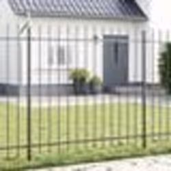 vidaXL Clôture de jardin avec pointe de lance grise, 11,9 x 1,5 m, en acier.