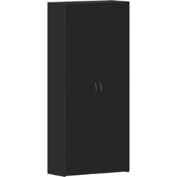 Vidaxl - Cabinet à chaussures Noir 80x35,5x180 cm Bois d'ingénierie