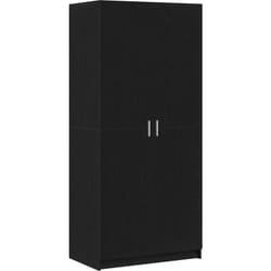 Armoire Noir Chêne 80x51x180 cm Bois d'ingénierie vidaXL