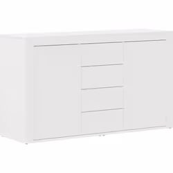 Ce Buffet Blanc Moderne attire tous les regards pour n'importe quelle salle à manger, alliant praticité et style contemporain ...