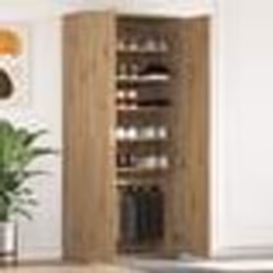 vidaXL Cabinet à chaussures en chêne artisan 80x39x180 cm en bois d'ingénierie