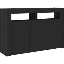 Vidaxl - Buffet Noir Bois d'ingénierie 116 x 30 x 75 cm Buffet