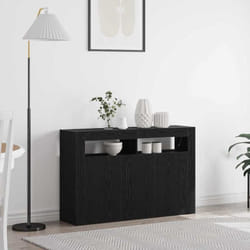 Buffet Chêne Noir 116 X 30 X 75 Cm Bois D'Ingénierie Vidaxl