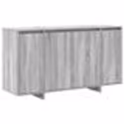 Buffet Bas - vidaXL - Gris Sonoma - 4 Portes - 2 Étagères - Bois dIngénierie